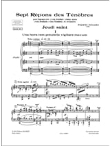 7 Repons des ténébres - POULENC - Partition - Chœur